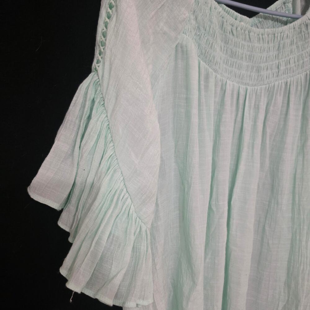 Womens Mint Green Loose Fitting Layering Top XL - Picture 2 of 3